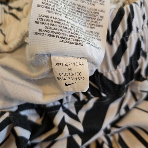 Nike Pants Womens Medium Avant Dri Fit Harem Black Abstract Zumba Dance Y2k - Picture 6 of 9